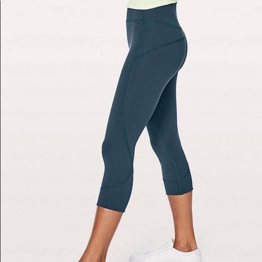 Teal Lulu Cropped Leggings